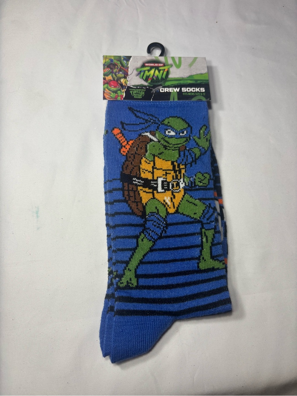 New Teenage Mutant Ninja Turtles Blue Crew Socks - Men's